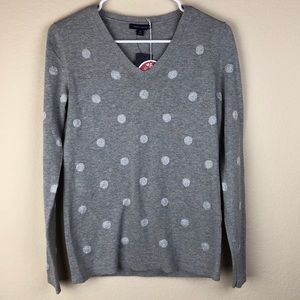 NWT Tommy Hilfiger Grey And Silver Sweater